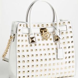 Michael Kors Studded Leather Satchel